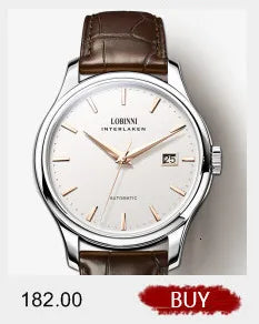 Luxury Brand Switzerland LOBINNI Ewiger Kalender Automatische mechanische Herrenuhr Saphirglas Multifunktionsuhr L13019-8