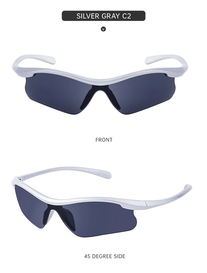 Sports Sunglasses Women Outdoor Cycling Goggle Men Fashion One-Piece Windproof Sunglass Male 2026 New Semi-Rimless Sun Glasses