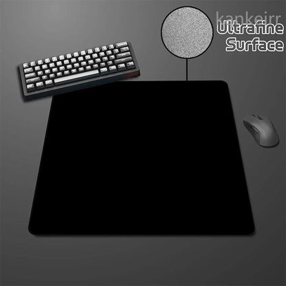 Tappetino mouse Black Speed a tinta unita, altamente elastico, con base antiscivolo, tappetino gaming premium per e-sport, superficie ultrafine, deskmat