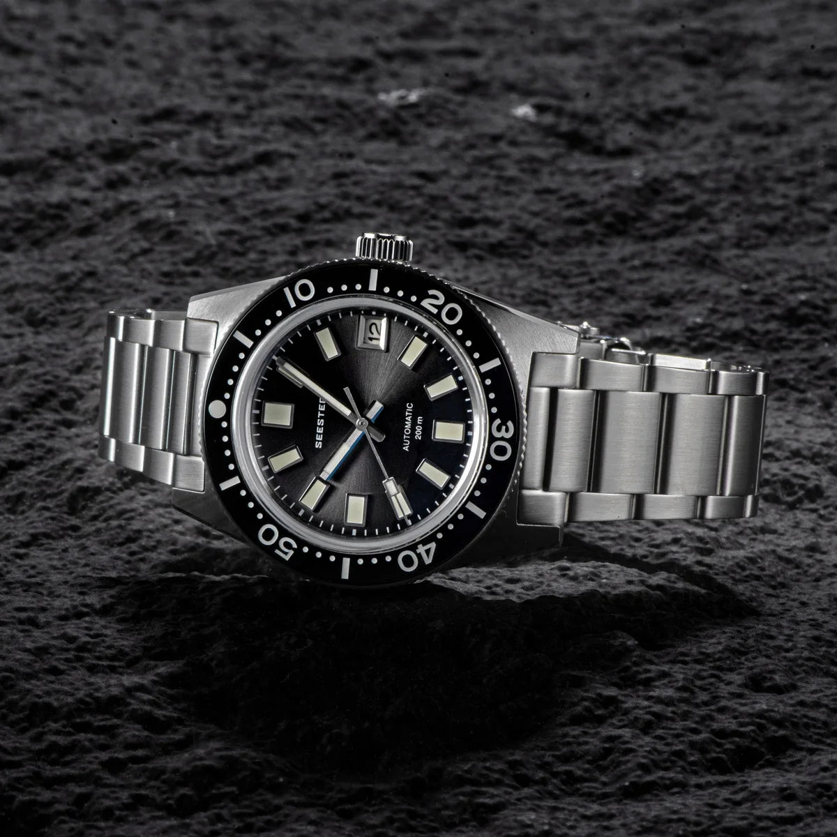 SEESTERN 62MAS Diving Watch Men Automatic Mechanical Wristwatch Luminous Bezel Waterproof NH35 Movement Sapphire Glass Bracelet