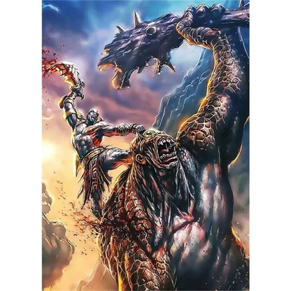 Canvas Painting Posters and Prints Wall Art Anime Pop Game God of War Ragnarok Poster Aesthetics Kratos Gaming