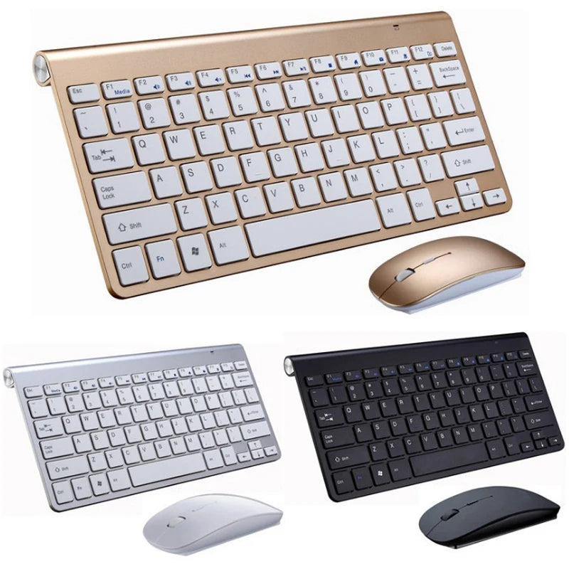 Conjunto de teclado e rato sem fios espanhol, hebraico, coreano e tailandês 2.4G Mini portátil para Windows, Mac e Android