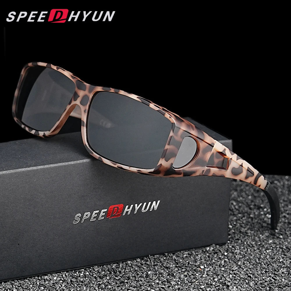 SPEEDHYUN Fit Over Wrap Sunglasses Men Women Anti Glare Night Vision UV400 Protection Driving Sport Protective Glasses Eyewear