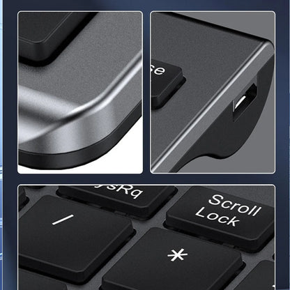 Conjunto de teclado e rato sem fios JOMAA Bluetooth e USB 2.4G para portátil, computador e iPad, combo recarregável e silencioso
