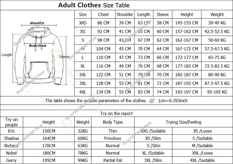 Children's Fortnite Anime Hoodie Men's Streetwear Hip-Hop Sportswear Casual Loose Fit Sweatshirt Outdoor Fashion