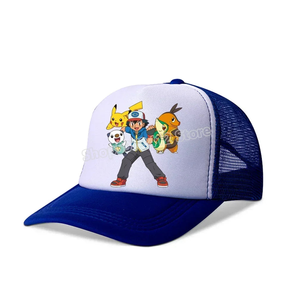 Pokémon baseball sapka Pikachu Charizard Gengar anime csúcsos sapka gyerek felnőtt nyári szabadtéri sport sapkák fiú alkalmi divat sapka ajándék