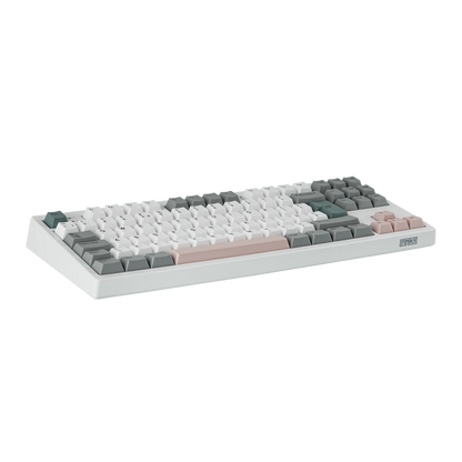 Teclado mecânico EPOMAKER TH87 TKL com layout ISO-UK, ligação com fio/BT/2.4Ghz sem fios, NKRO, bateria de 10000mAh e iluminação RGB