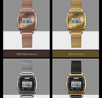 SKMEI1901 Women Top brands Luxury 3Bar Waterproof Ladies Watches Small Dial Digital Watch Relogio Feminino  Fashion Sport Watch