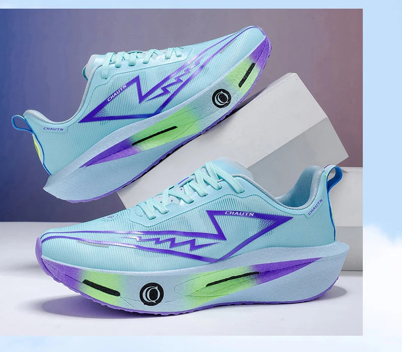 Men Running Shoes Speciality Carbon Plate Sports  Marathon Breathable Lightweight Women Comfortable Nonskid Chunta Sneakers