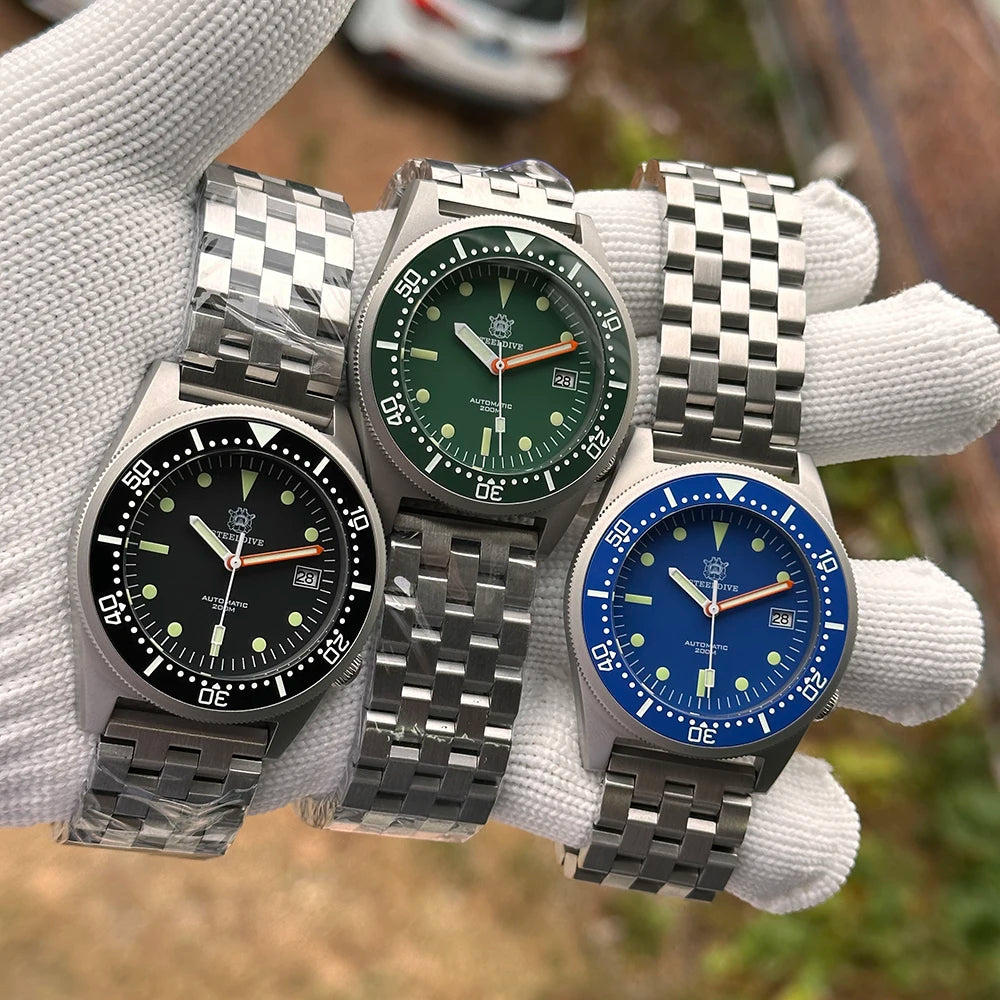 STEELDIVE Official SD1979 High Quality 200M Waterproof 42.5MM NH35 Automatic Ceramic Bezel Sapphire Glass Men Dive Watch Reloj