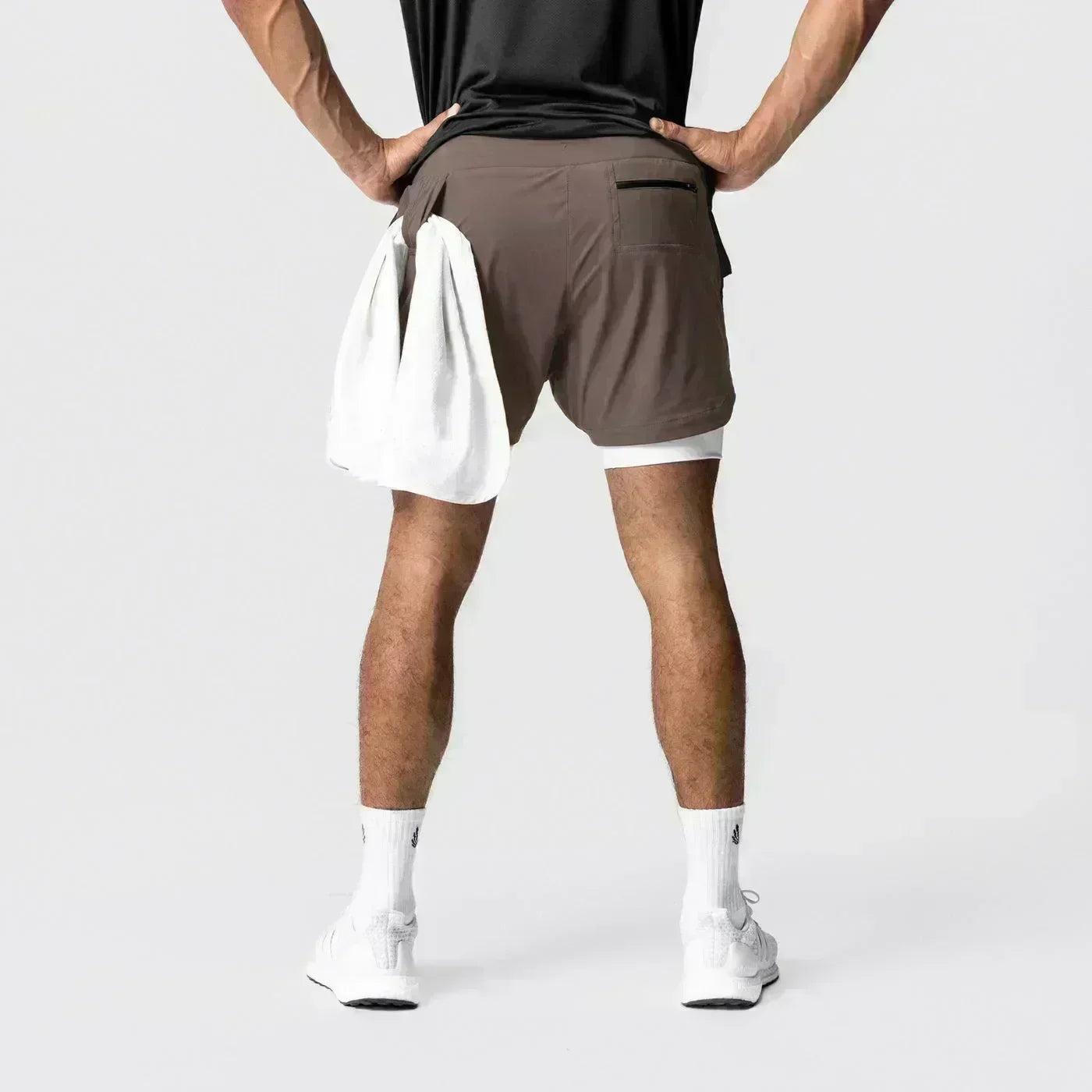 Anime Demon Slayer Gym Shorts Man Quick Dry Pants Double-layer 2 in 1 Shorts Y2k Sportswear Summer 2026 Breathable Streetwear
