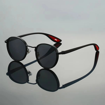 KLASSNUM Round Vintage Sunglasses Men Women 2026 New Punk Fashion Shades Trendy Luxury Brand Casual Anti UV Lens Sun Glasses