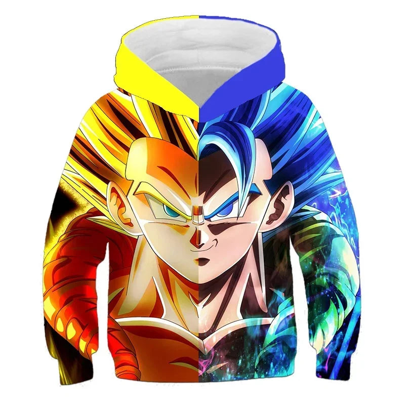 2025 Autumn Cool Dragon Ball Z Kids Boys Sweatshirts Children Casual Boy Hoodies Pullover Anime Dragon Ball Hoodie Hooded Coats
