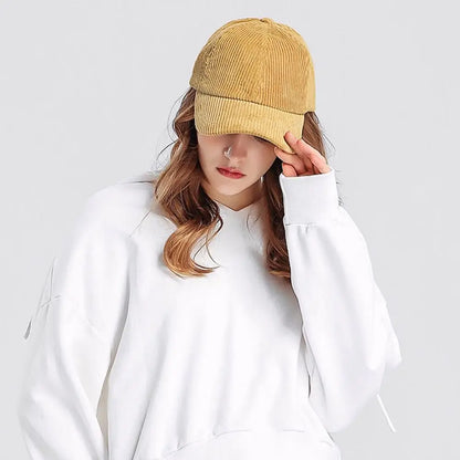 Unisex kordbársony baseball sapka, állítható napellenző sapka, hiphop sapka, férfiaknak