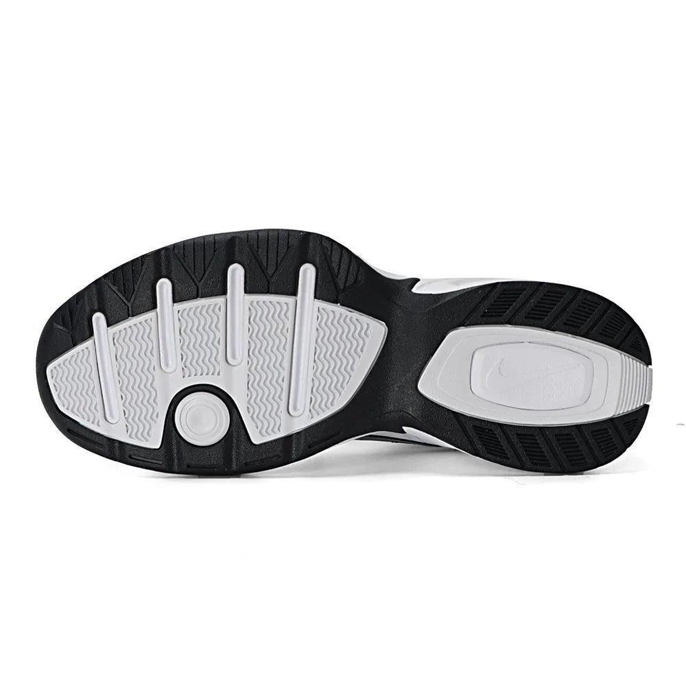 Nike Air Monarch 4 Бял, тъмносин, плат, кожа, ретро, класически, неплъзгащи се, ниски мъжки обувки в стил „Dad Shoes“, сини и бели, 415445-102
