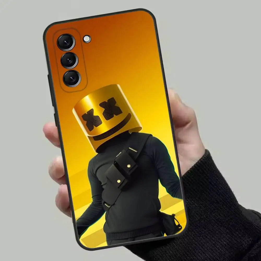Funda de teléfono M-Midas F-Fortnite para Samsung Galaxy A13,A21s,A22,A31,A32,A52,A53,A71,A80, carcasa blanda negra
