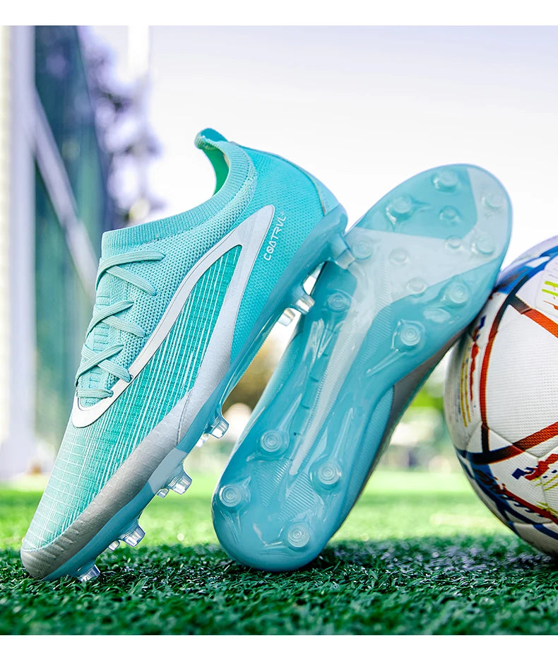 Men New TF Football Boots Sneakers Society Field Resistant Adult Breathable Male Soccer Shoes Training Top Quality Studded