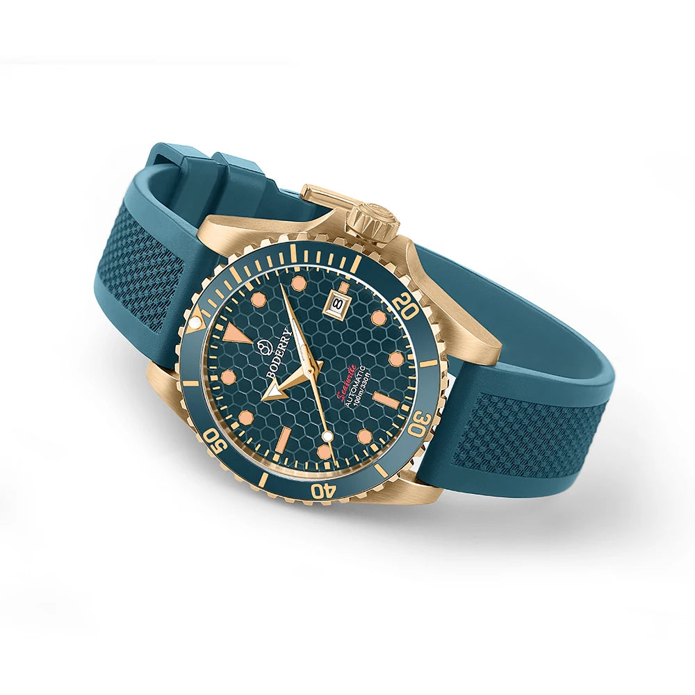 Boderry Bronze Watch Seaturtle Titanium Diver Luxury Wristwatch Automatic Mechanical Wristwatch Sport 200M Waterproof Luminous