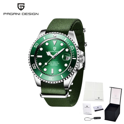 PAGANI DESIGN Diving Watch Mechanical Automatic Watch 316L Stainless Steel UltraBright Luminous Watch Top Luxury Watches for Man