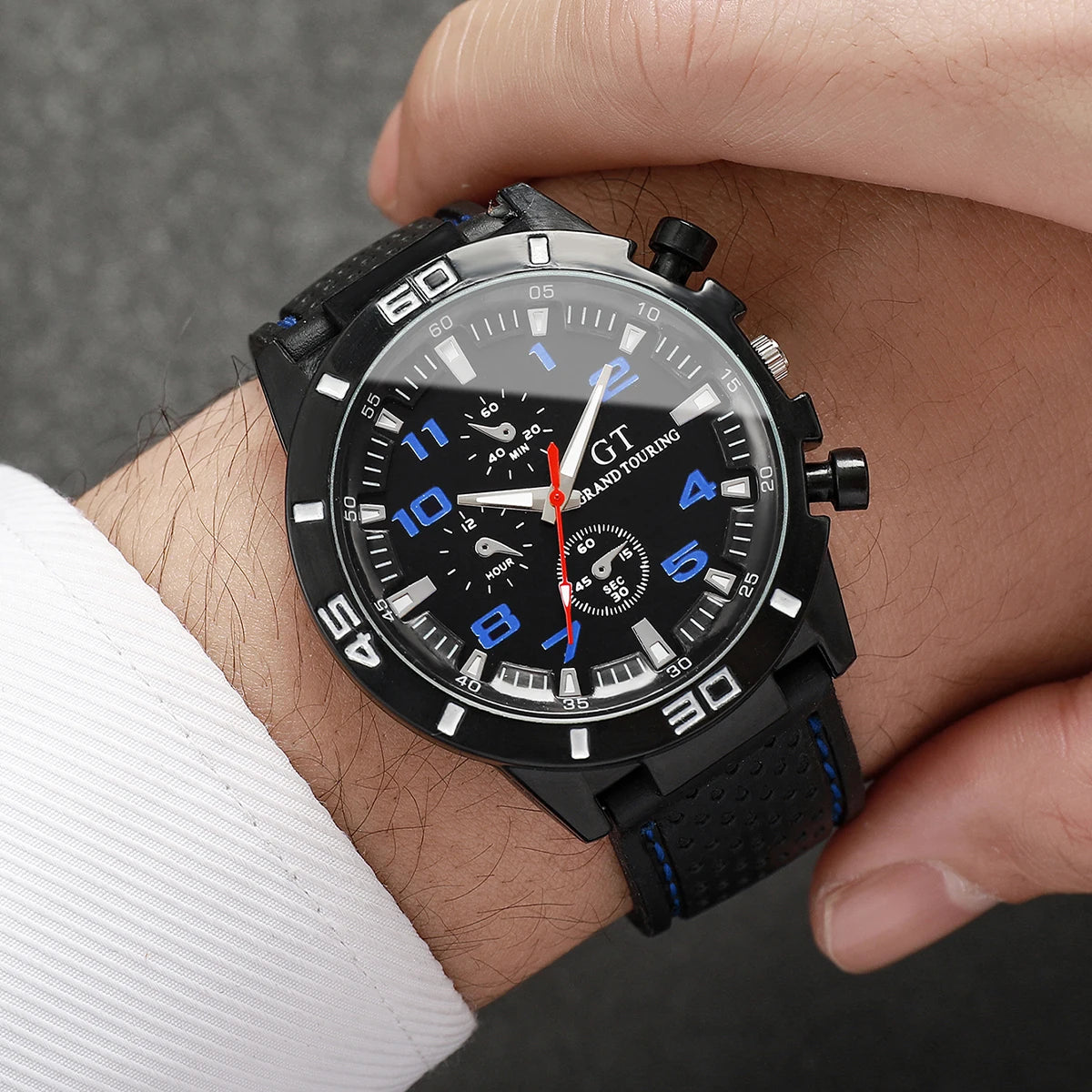 Men Sports Watches Casual Silicone Band Men's Quartz Watch Clock Reloj Hombre（Without Box）