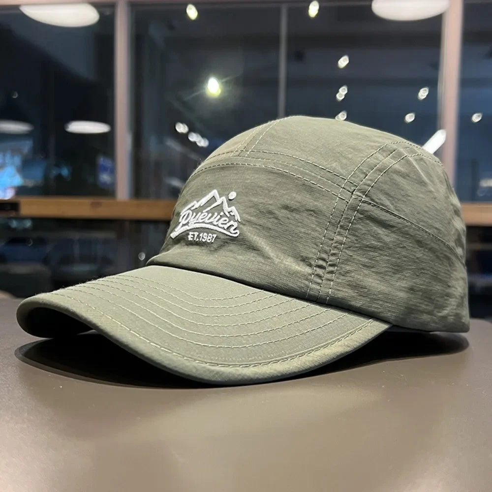 Retro Japanese Style Hip-hop Hats 5 Panel Thin Flat Brimmed Baseball Cap Quick-drying Breathable Sunscreen Hat Unisex