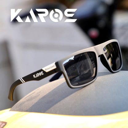 KAROS Fashion Polarized Sunglasses Men Women Luxury Driving Fishing Travel Vintage Square Sun Glasses For Man UV400 Eyewear