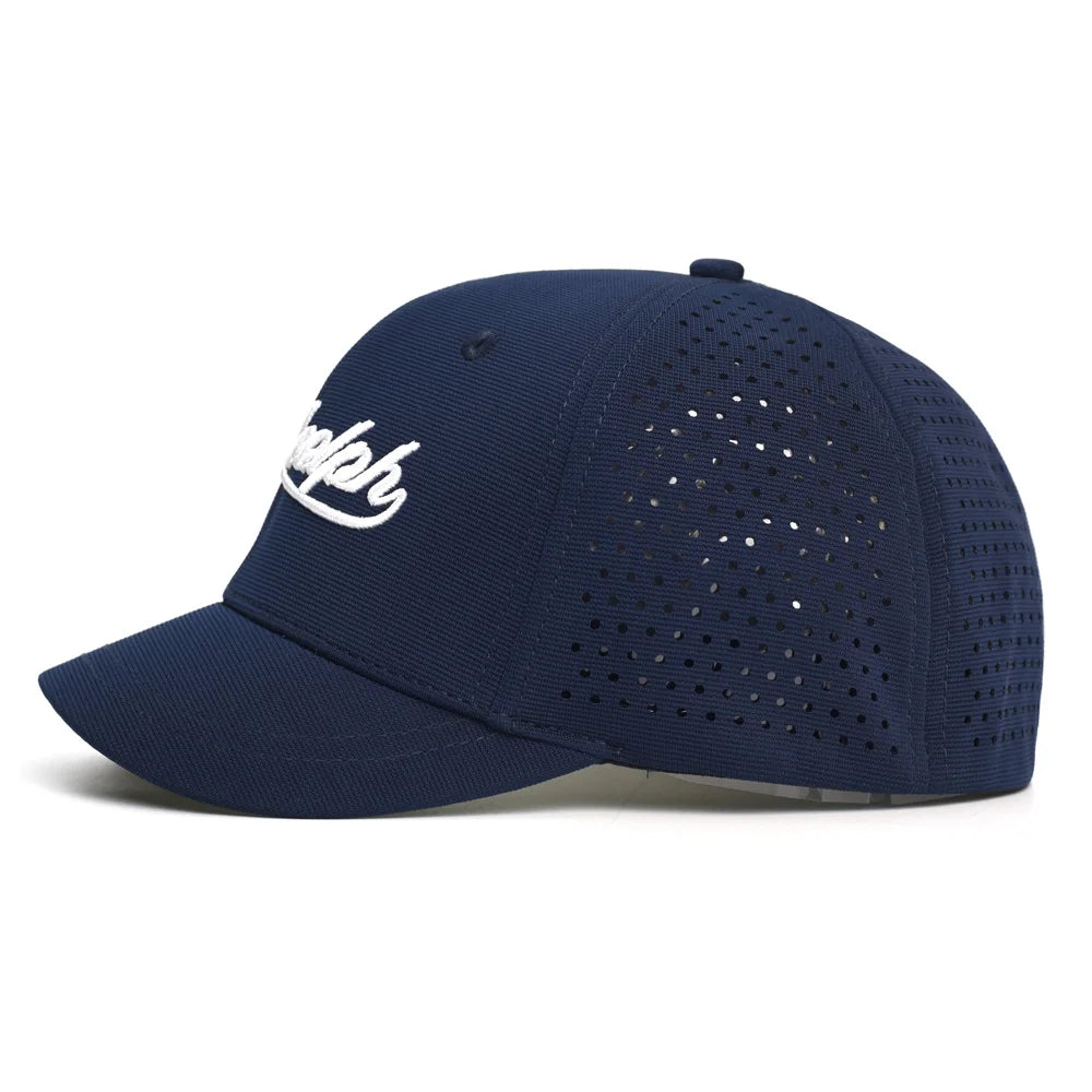 Hálós, rövid karimájú, hátul zárt baseball sapka férfiaknak és nőknek, lélegző, snapback sapka, testre szabott „dad hat”, állítható, egyszínű, trucker stílusú