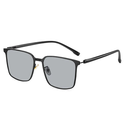 Luxury Stainless Photochromic Men Sunglasses High Quality Metal Square Polarized Change Color Sun Glasses Fashion Driving Shades