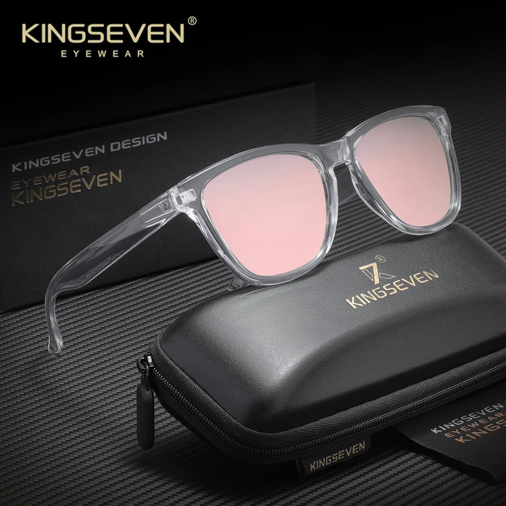 KINGSEVEN Brand Casual Driving Glasses Square Frame Men's Sunglasses Polarized Outdoor Travel Eyewear