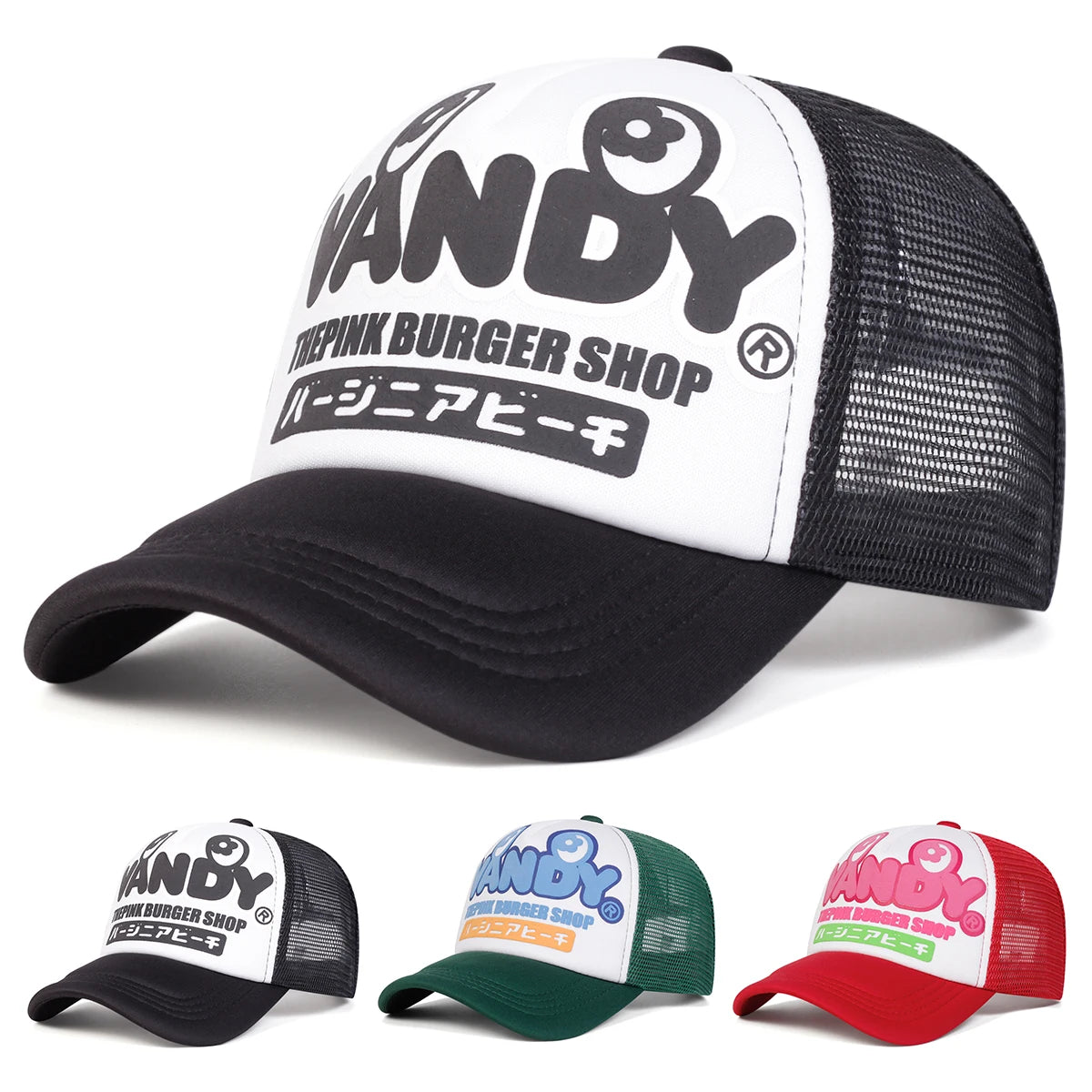 Unisex VANDY betűs nyomtatású baseball sapkák Tavaszi-nyári szabadtéri állítható szabadidős sapkák „Dad Hat” napvédő sapka sport sapka