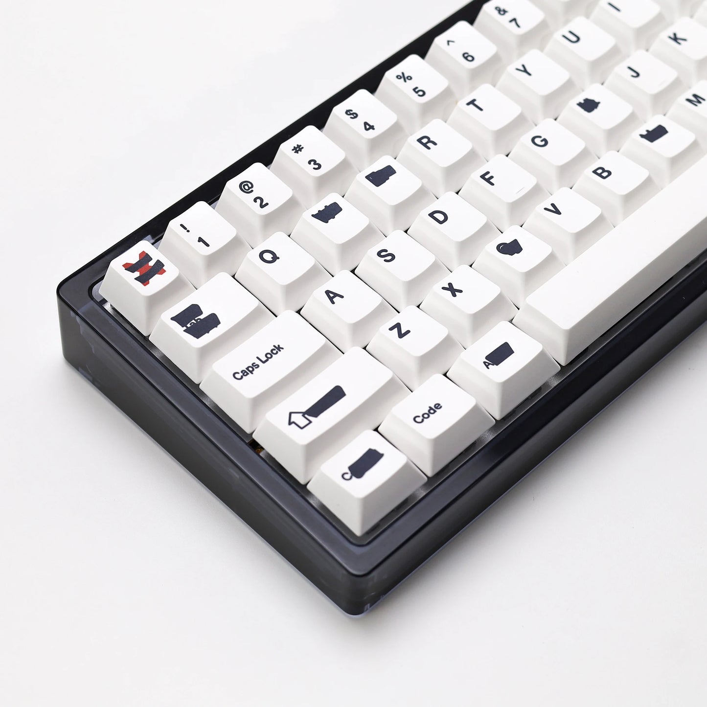 KBDiy Retro GMK Redacted Keycaps White ISO Cherry Profile PBT Keycap Alice Spacer Bar 7u For 60 Mechanical Keyboard MX Switch