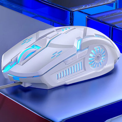 G5 žični gaming miš sa šarenim pozadinskim osvjetljenjem, 6 tipki, tihi miš, 4 brzine, 3200 DPI, RGB gaming miš za računalo i prijenosno računalo