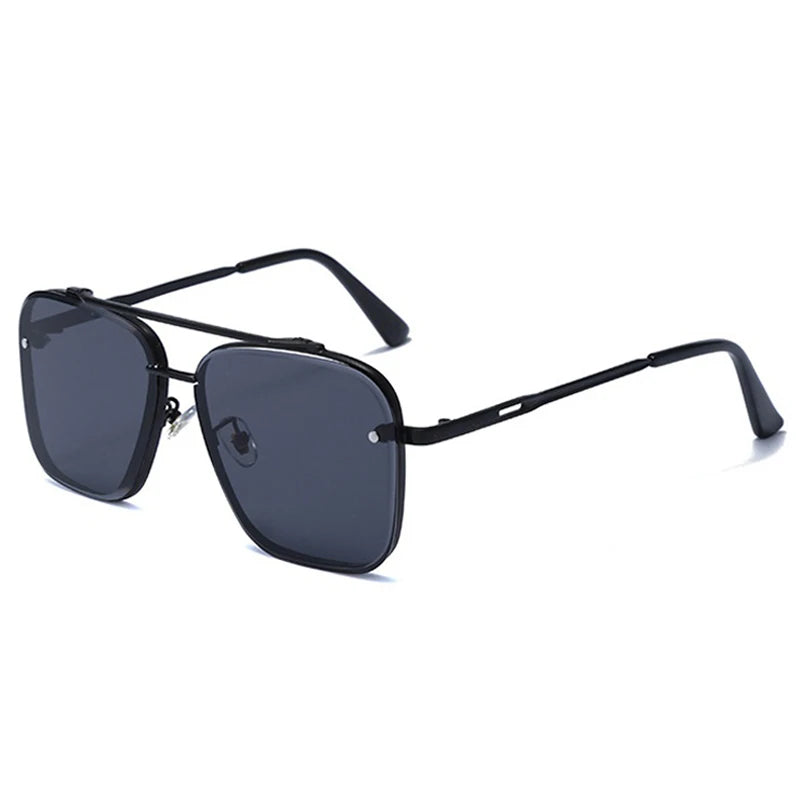 New Metal Square Gradient Sunglasses Fashionable Men Women Luxury Sunglasses Outdoor Sports Driving Fishing Goggles UV400
