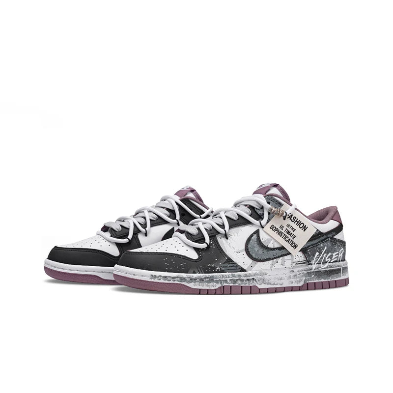 Custom Sneakers  Nike Dunk Post-Apocalyptic Wasteland Graffiti Dark Trendy Low-Top Skate Shoes  For Men