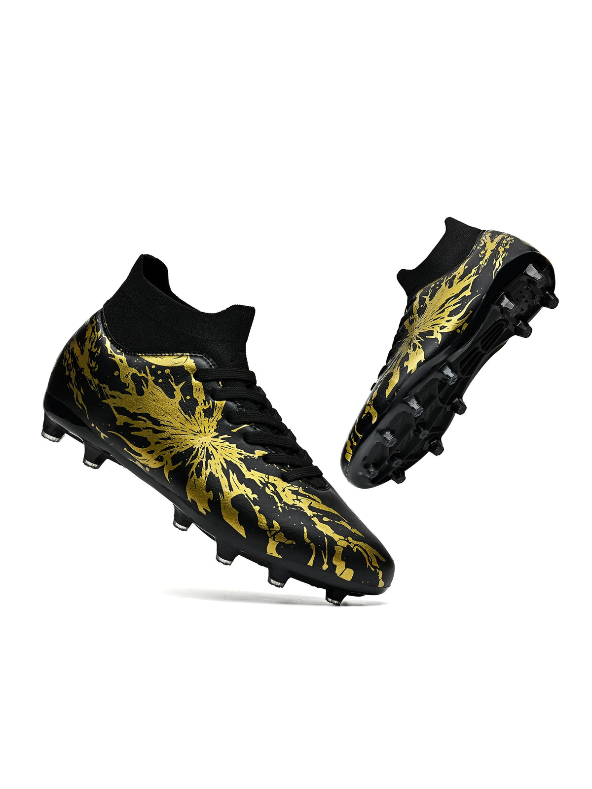 Chaussures de football pour hommes et femmes, crampons AG/FG, crampons longs en TPU stables, chaussures de football pour terrain en herbe, tige en PU de qualité supérieure, chaussures d'entraînement