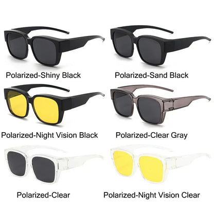 for Driving Riding That Can Be Worn over Other Glasses Fit Over Glasses Sunglasses Wrap Around Square Shades Polarized