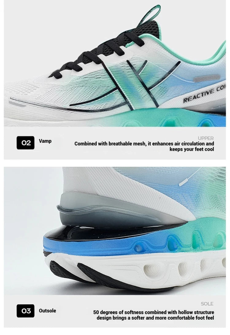 Xtep Reactive Coil 11.0 tenisice za trčanje za muškarce, ljetne sportske cipele s amortizacijom udaraca, povratnom energijom i mekim tenisicama 976219110026