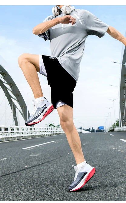 Running Shoes Speciality Men Marathon Sports Carbon Board Breathable Ultralight Women Comfy Athletic Cushion Stability Sneakers