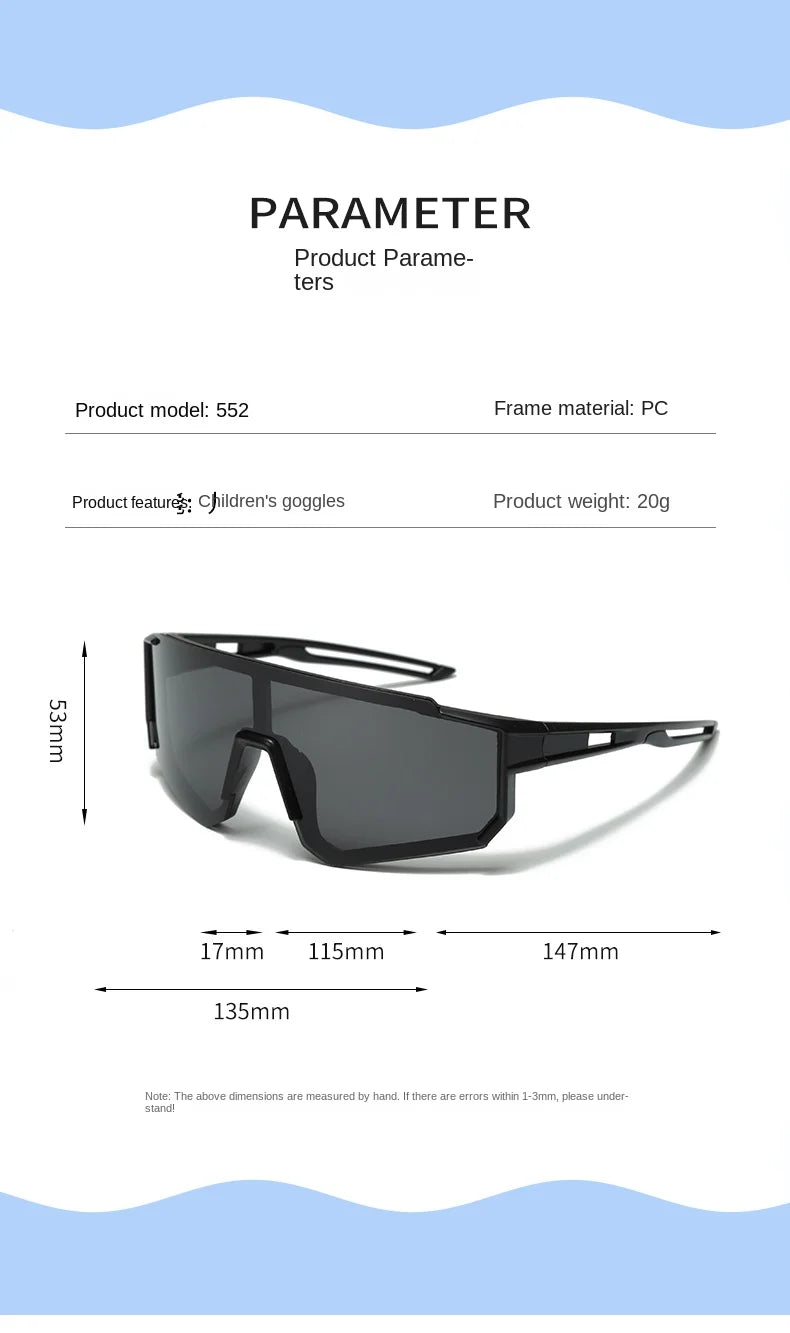 Fashion Colorful Cycling Sun Glasses Boy Girl Outdoor Sport Ride Protection Optical Glasses Climbing Skiing Children Goggles
