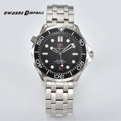 DWAYNE CAMPBELL Top-Luxus-NH35-Automatikuhr für Herren, mechanisch, Keramiklünette, wasserdichte klassische Business-Armbanduhr