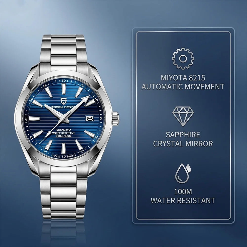 PAGANI DESIGN A150 40MM Men's Mechanical Watch Luxury Sapphire Glass Men's Automatic Watch 100M Waterproof Reloj Hombre