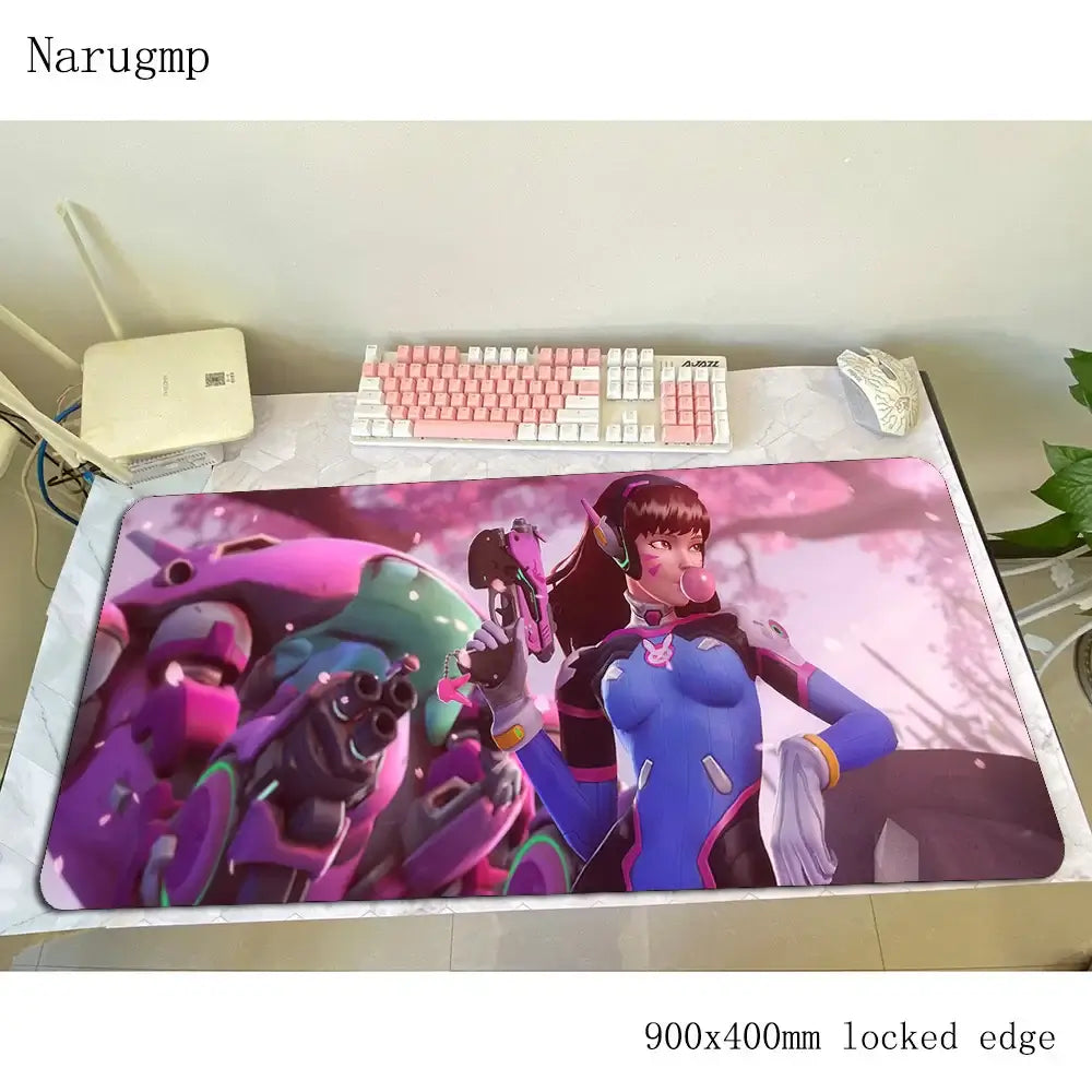 Overwatch pelės kilimėlis gimtadieniui, kompiuterio kilimėlis 900x400x3mm, didelis žaidimų pelės kilimėlis, dovana, kilimėlis pelei ir klaviatūrai, PC žaidėjo stalui