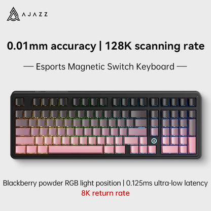 AJAZZ AK980 MAX Wired Magnetic Switch Keyboard 0.01mm 8K Mechanical Keyboards Hot Swap ARGB E-sports Games Customized Keyboard