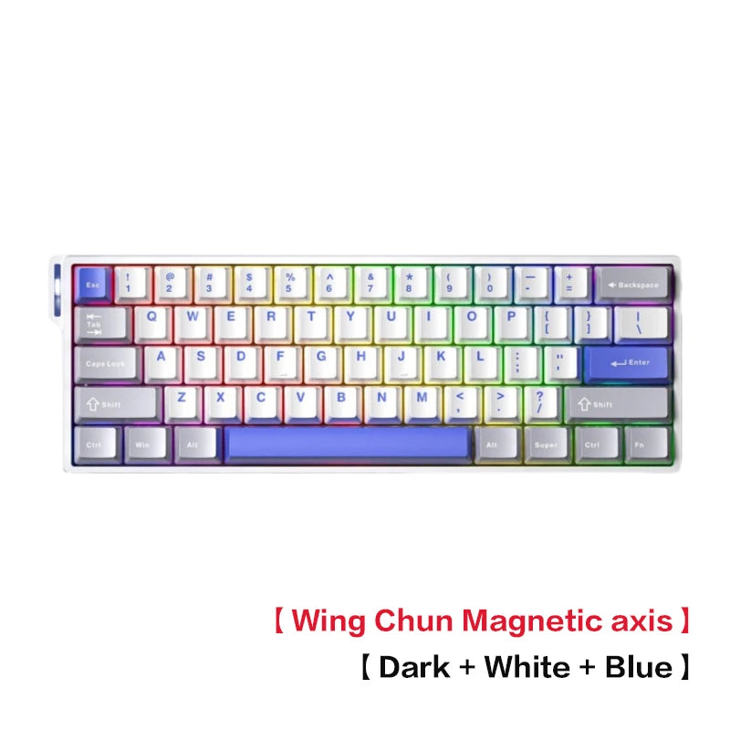 Teclado Mecânico Personalizado AULA WIN60 HE com Ligação com Fio, Eixo Magnético RT para E-sports, Taxa de Polling 8K