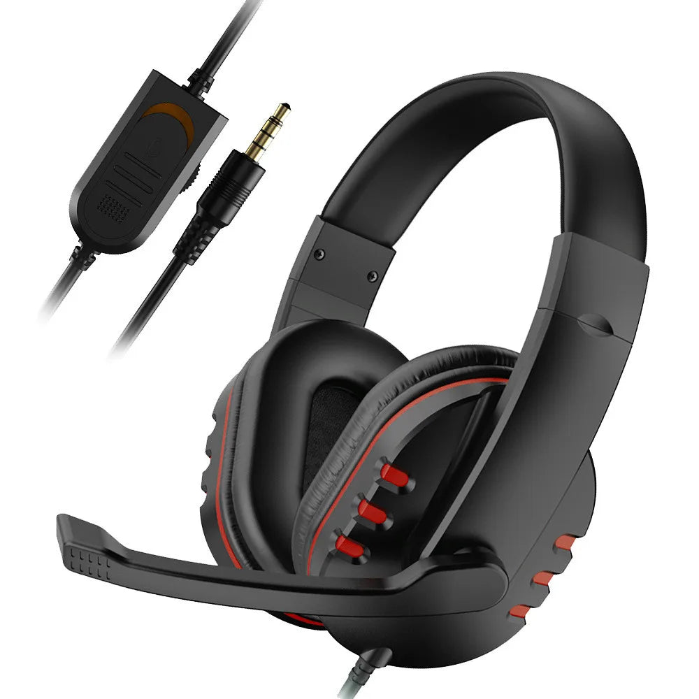 Casque de jeu 3.5mm filaire sur la tête casque de joueur avec Microphone contrôle du Volume Gamer écouteur casque pour Xbox PS4 PC