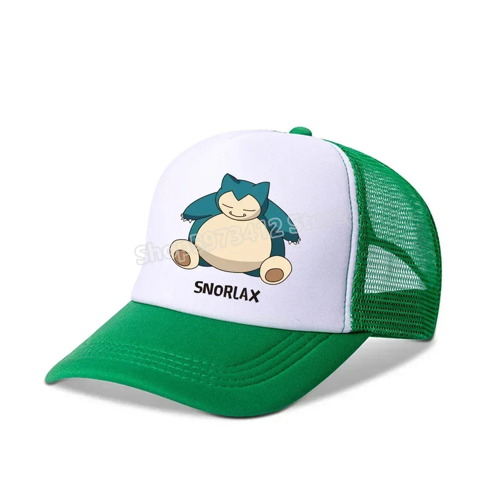 Pokémon baseball sapka Pikachu Charizard Gengar anime csúcsos sapka gyerek felnőtt nyári szabadtéri sport sapkák fiú alkalmi divat sapka ajándék