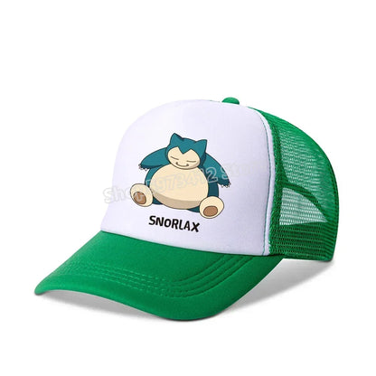 Pokémon baseball sapka Pikachu Charizard Gengar anime csúcsos sapka gyerek felnőtt nyári szabadtéri sport sapkák fiú alkalmi divat sapka ajándék