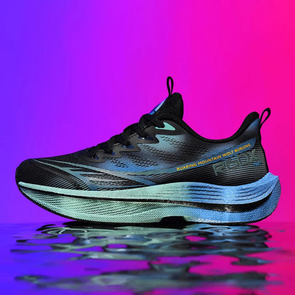 Löparskor för män i mesh, andningsbara, snörningsbara, bekväma, maraton-, sport- och fritidsskor, tennis-skor, stora storlekar, trendiga sneakers för män