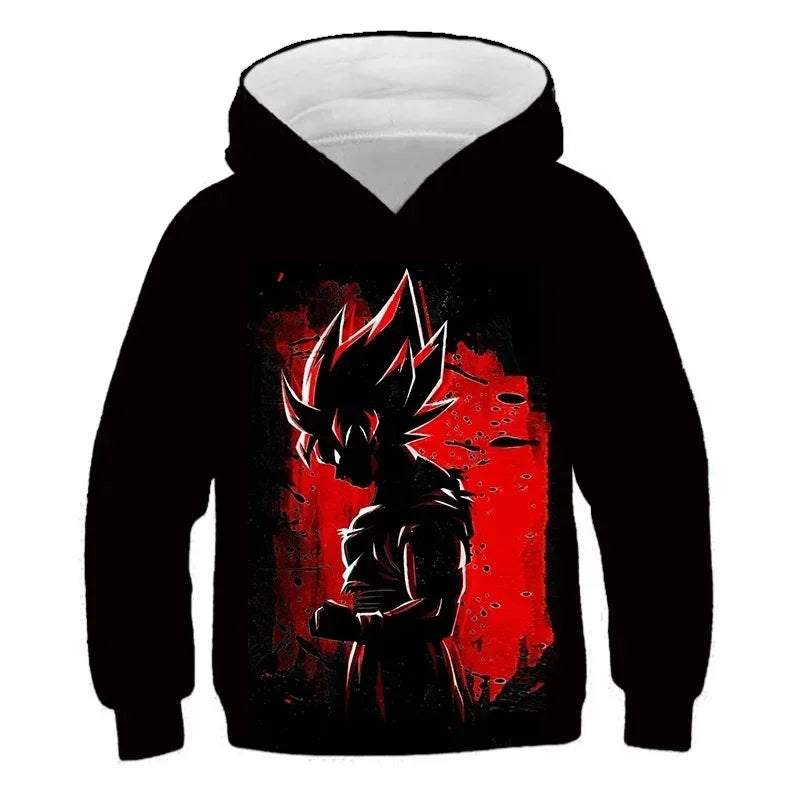 2025 Autumn Cool Dragon Ball Z Kids Boys Sweatshirts Children Casual Boy Hoodies Pullover Anime Dragon Ball Hoodie Hooded Coats