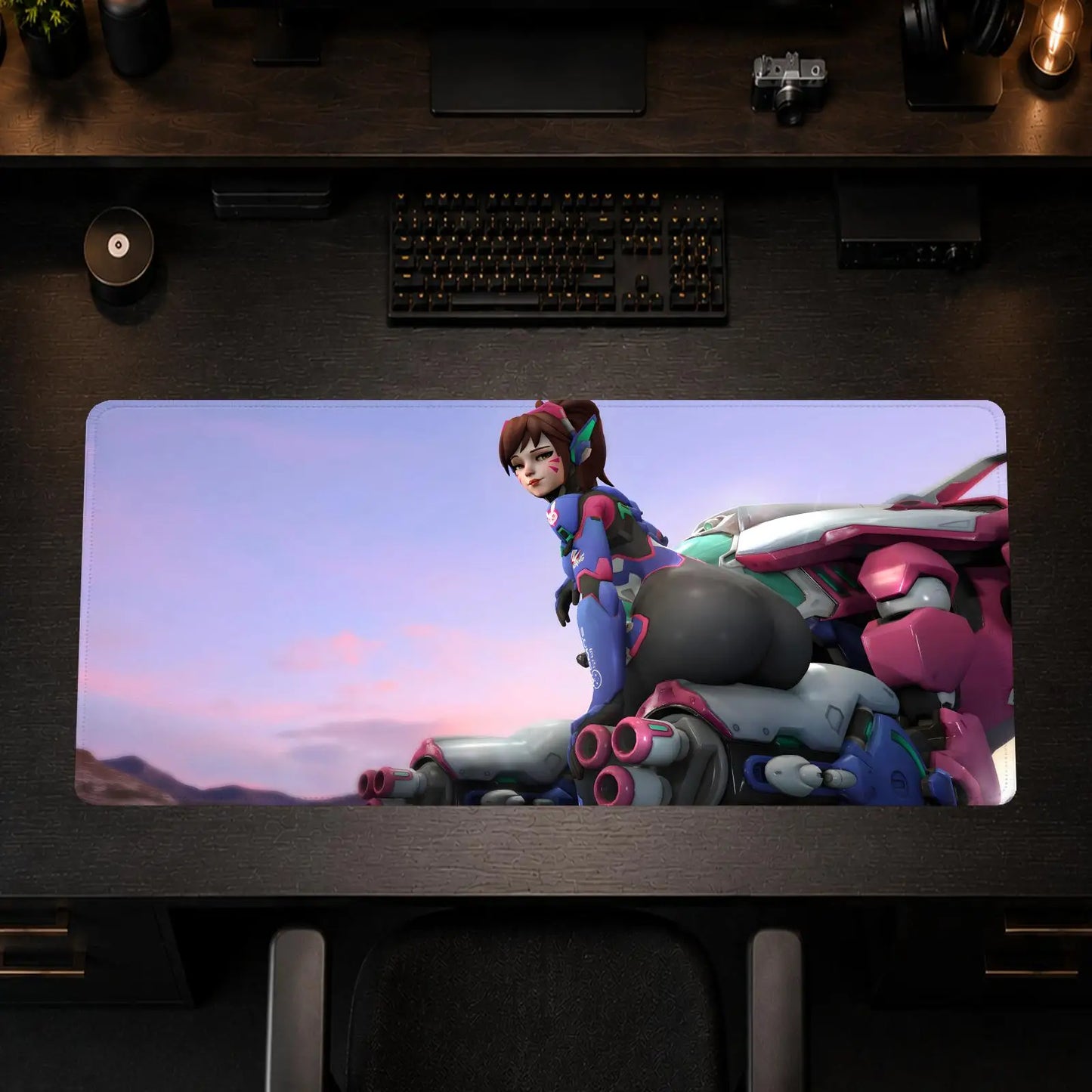 Overwatch Hips Gaming-Mauspad fürs Büro, rutschfeste Schreibtischunterlage, DIY-Mauspad, große Game-Tastaturunterlage mit Overlock-Naht